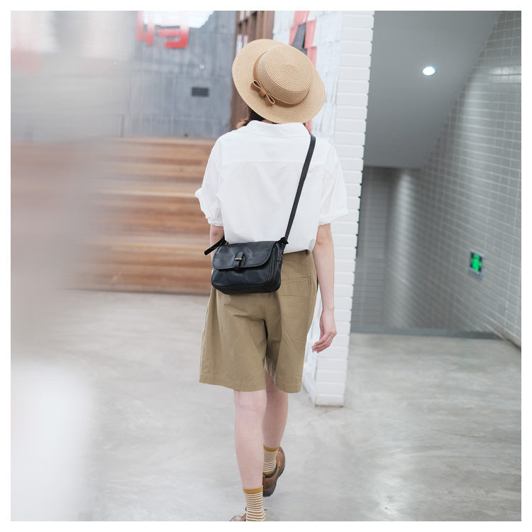 genuine leather women crossbody sling bag