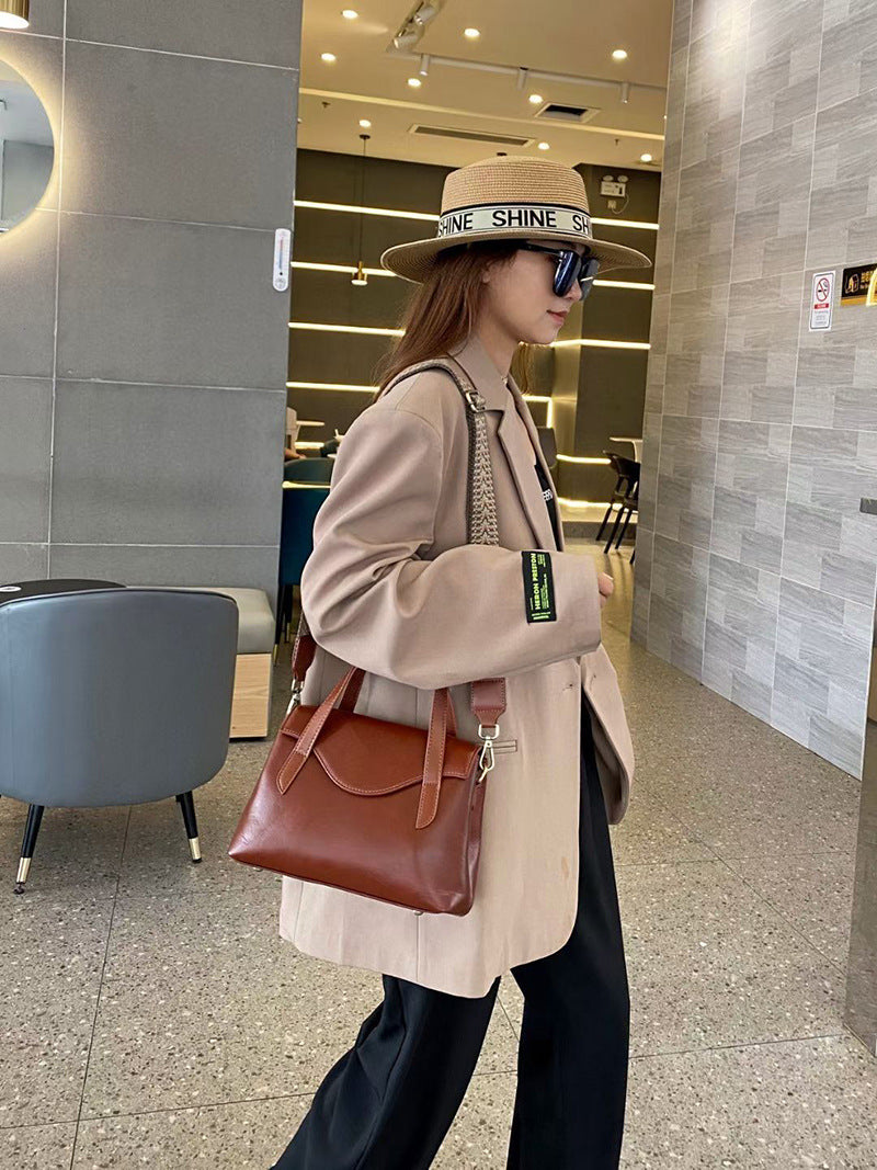Genuine Leather Shoulder Handbag Crossbody