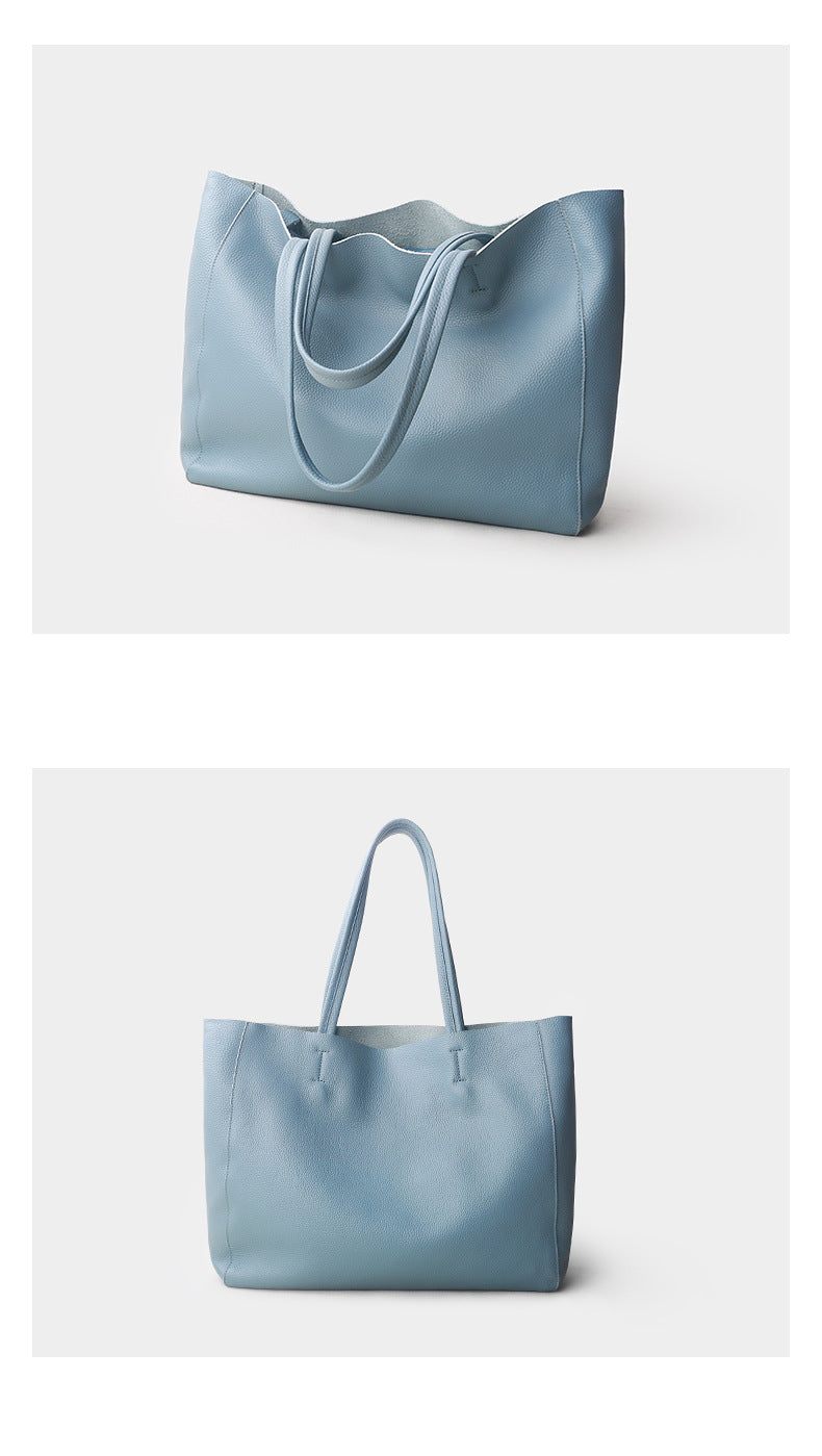 Women’s Big Large Genuine Leather Tote Shoulder Bag
