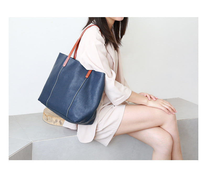 Women Leather Office Tote Bag Purse with Zipper