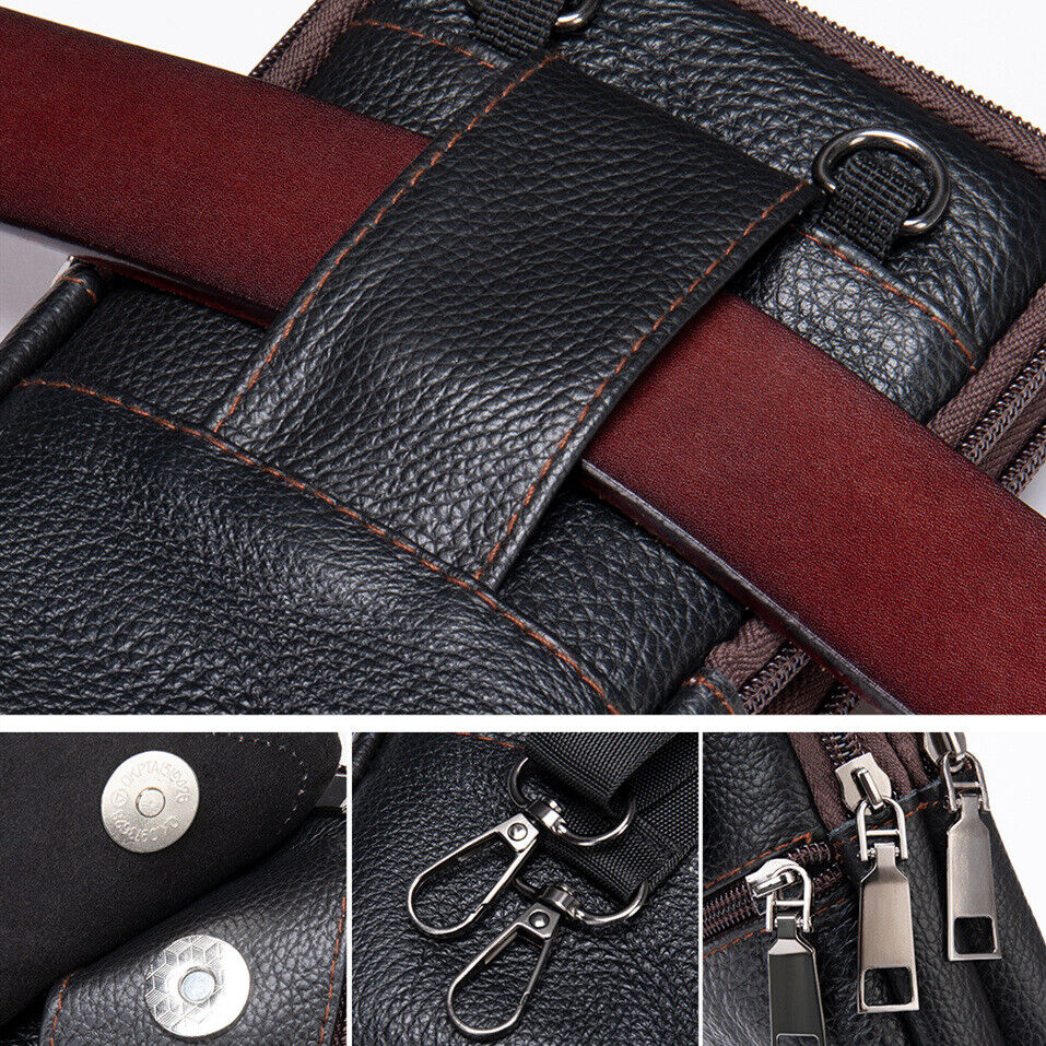 Men Shoulder Genuine Leather Bag Small Cross body