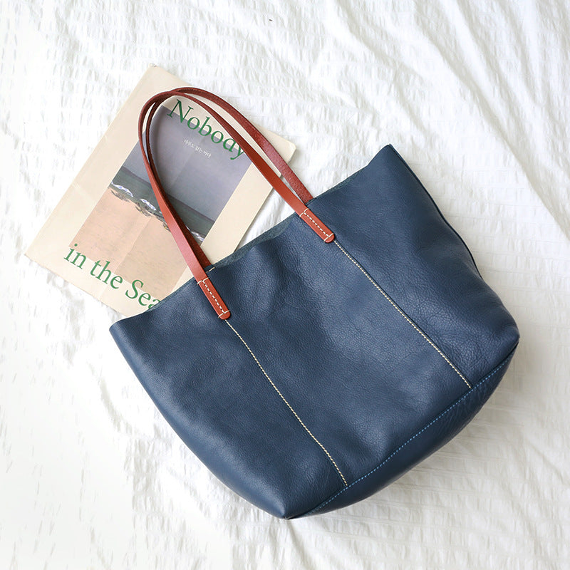 Women Leather Office Tote Bag Purse with Zipper