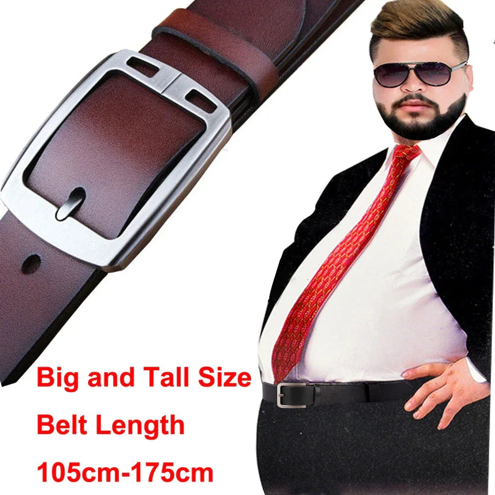 Real Cowhide Men’s Leather Belt Office to Casual