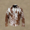 Cowhide Jackets Hair on Cow Skin Western Leather Jacket