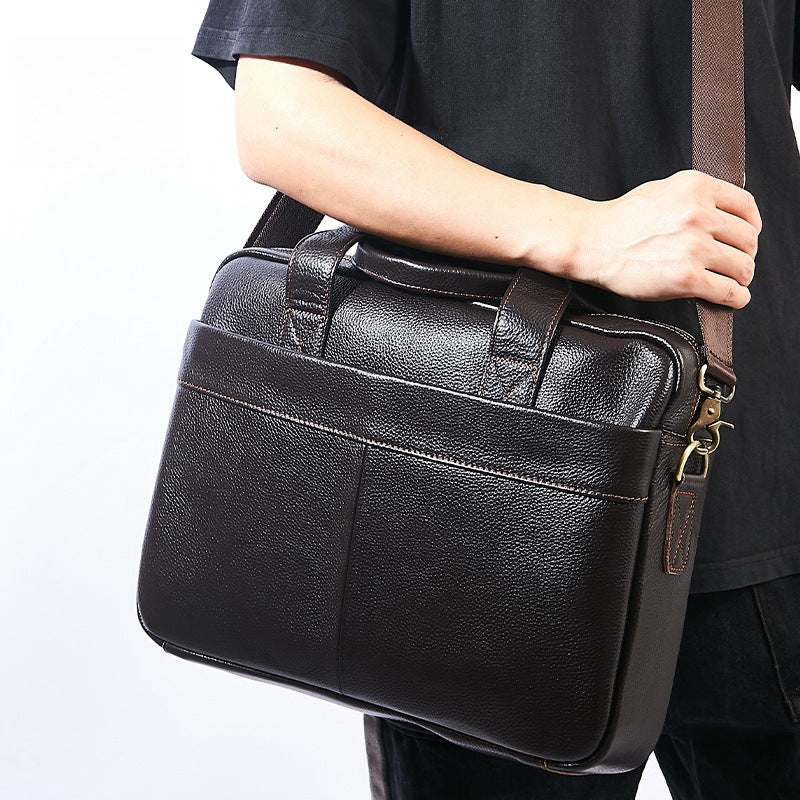 Genuine Leather Business Office Bag for Men