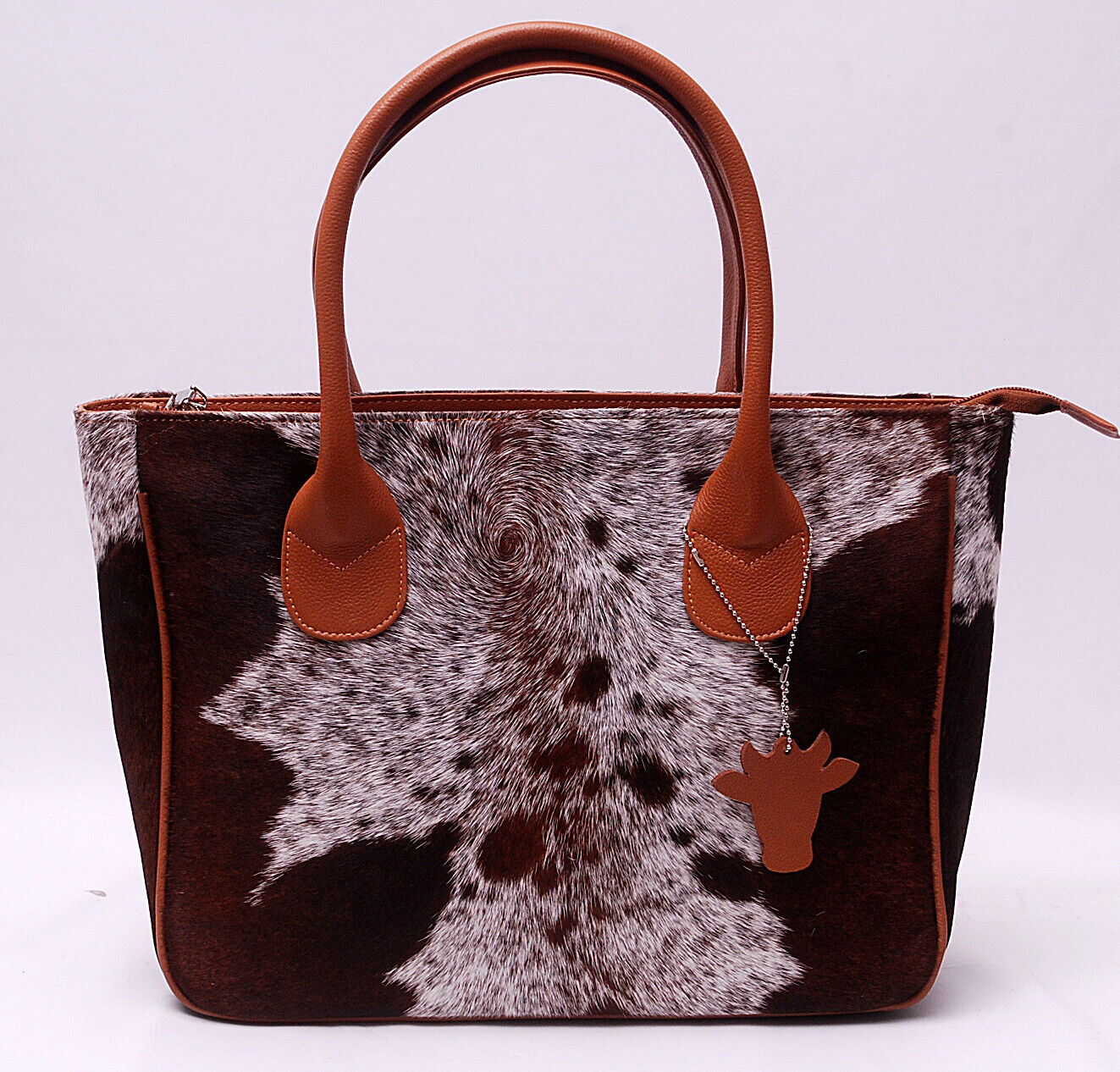 Speckled Leather Cowhide Tote Bag