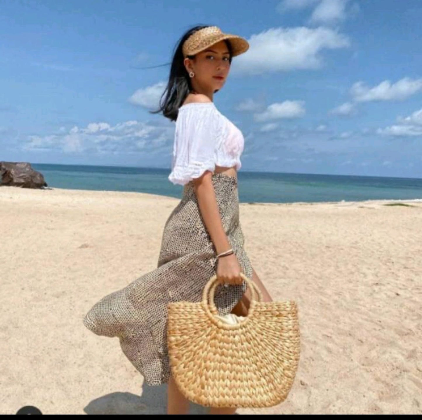 Large Straw Shoulder Bag