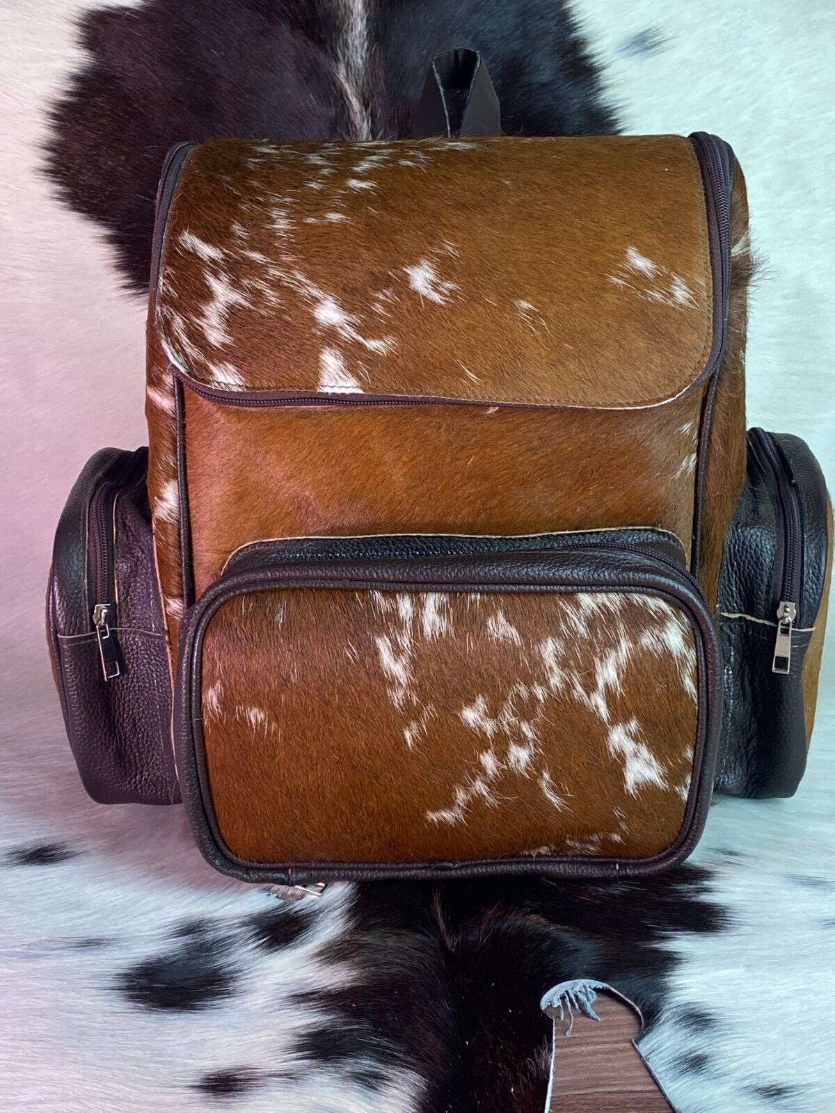 Large Hair On Cowhide Backpack