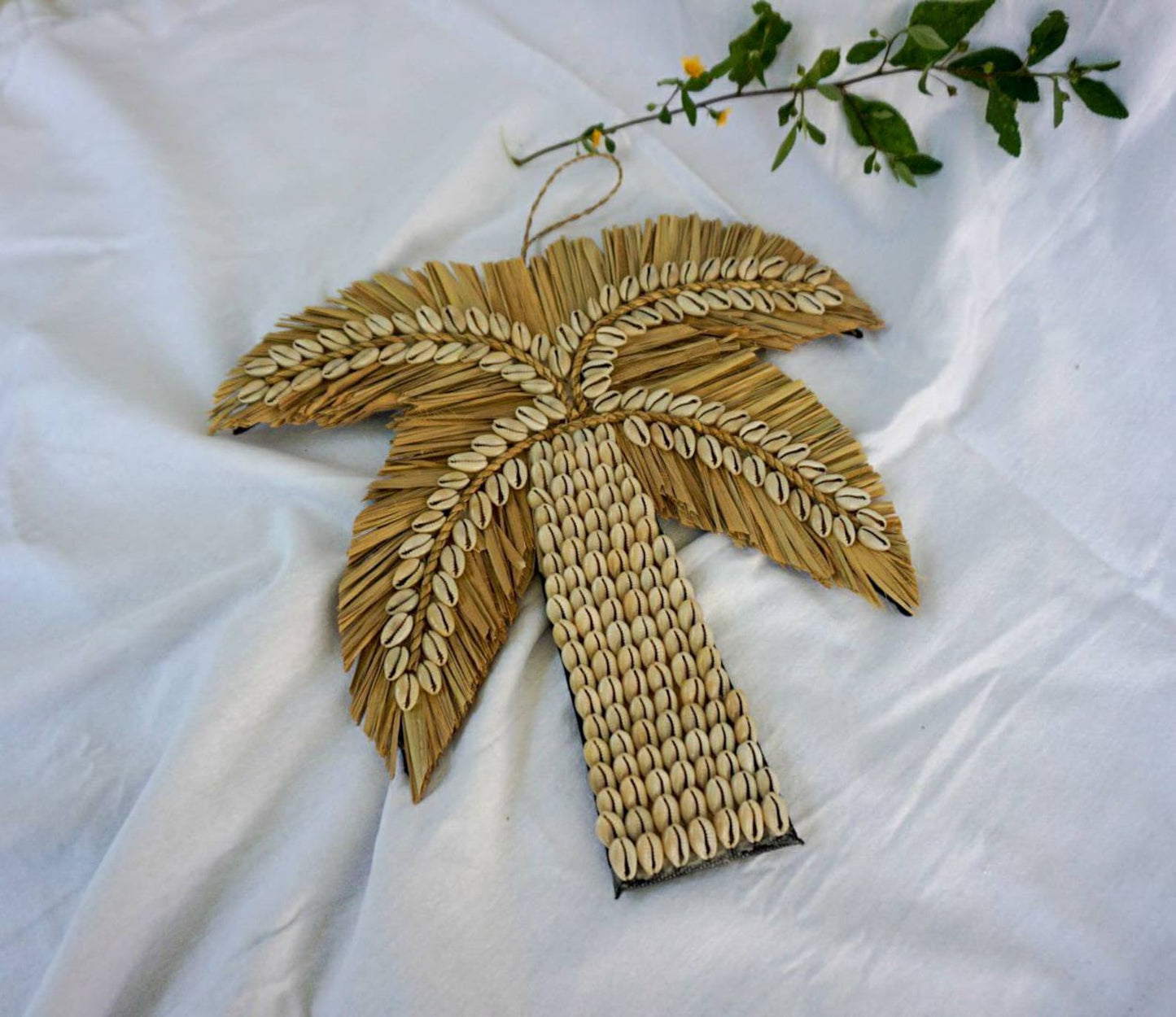 Cowrie shells wall palm tree wall hanging decor