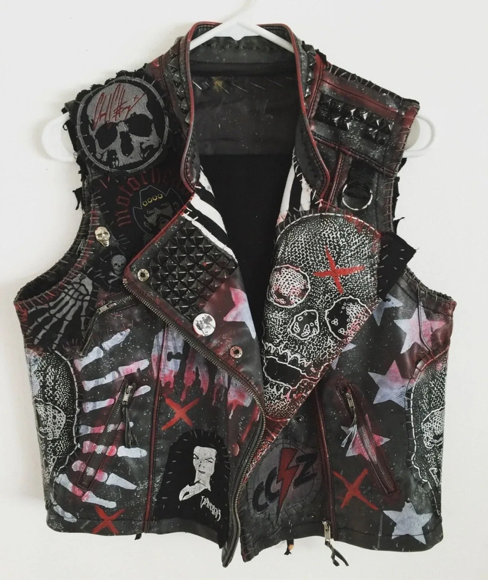 Men's Gothic Studded Leather Vest Jacket – Boho Living Room