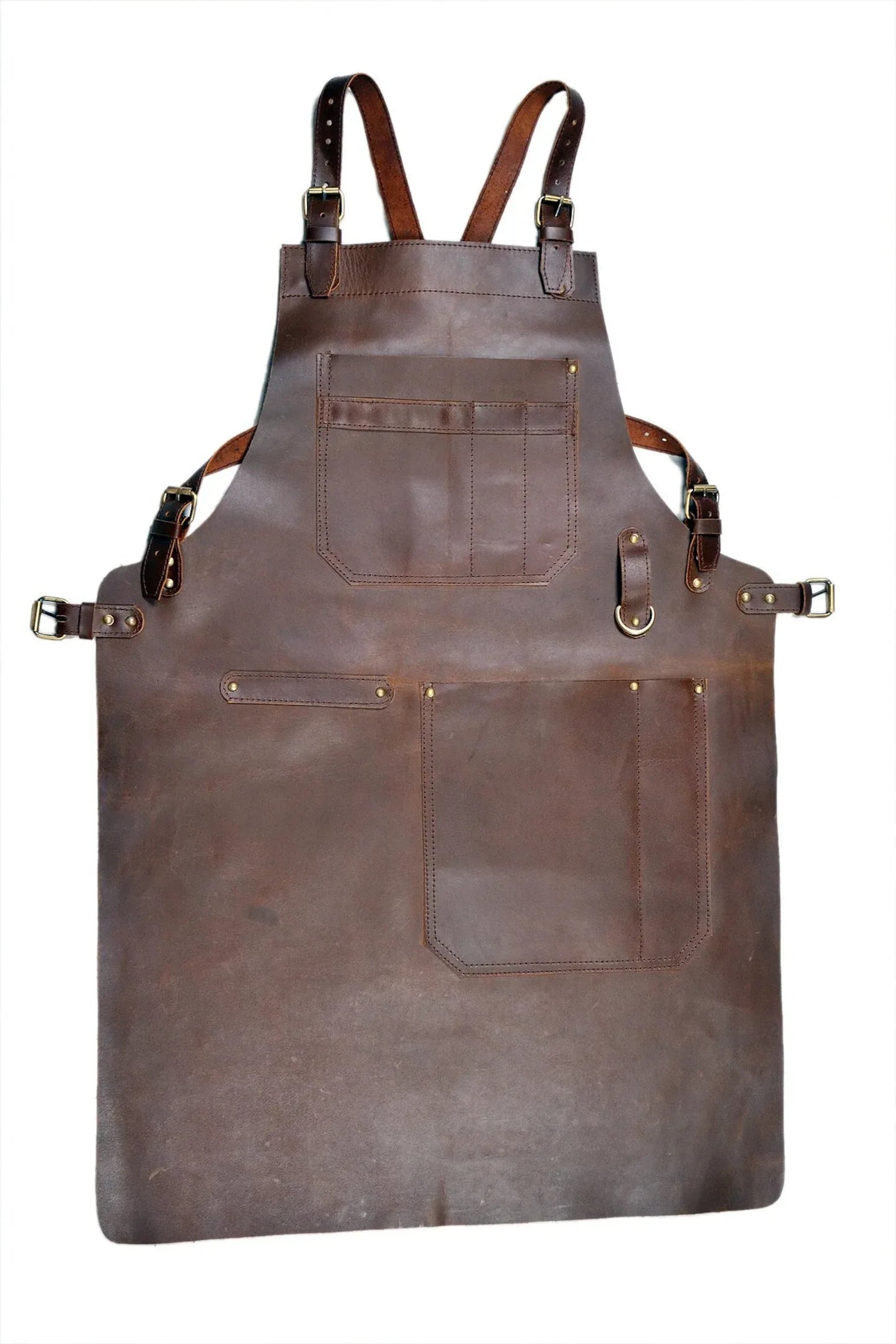 Brown Full Grain Leather Apron