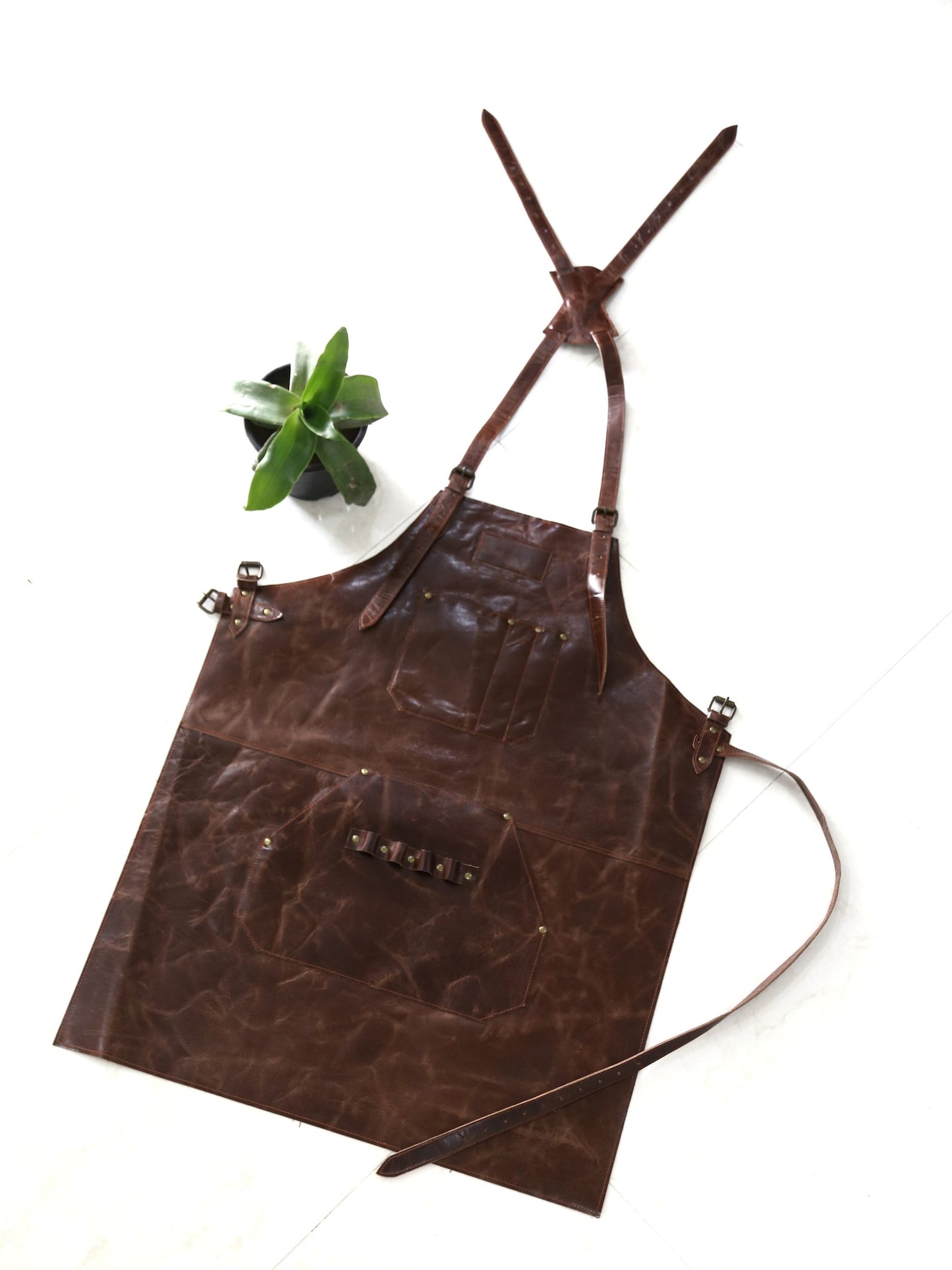 Distressed Full Grain Leather Apron