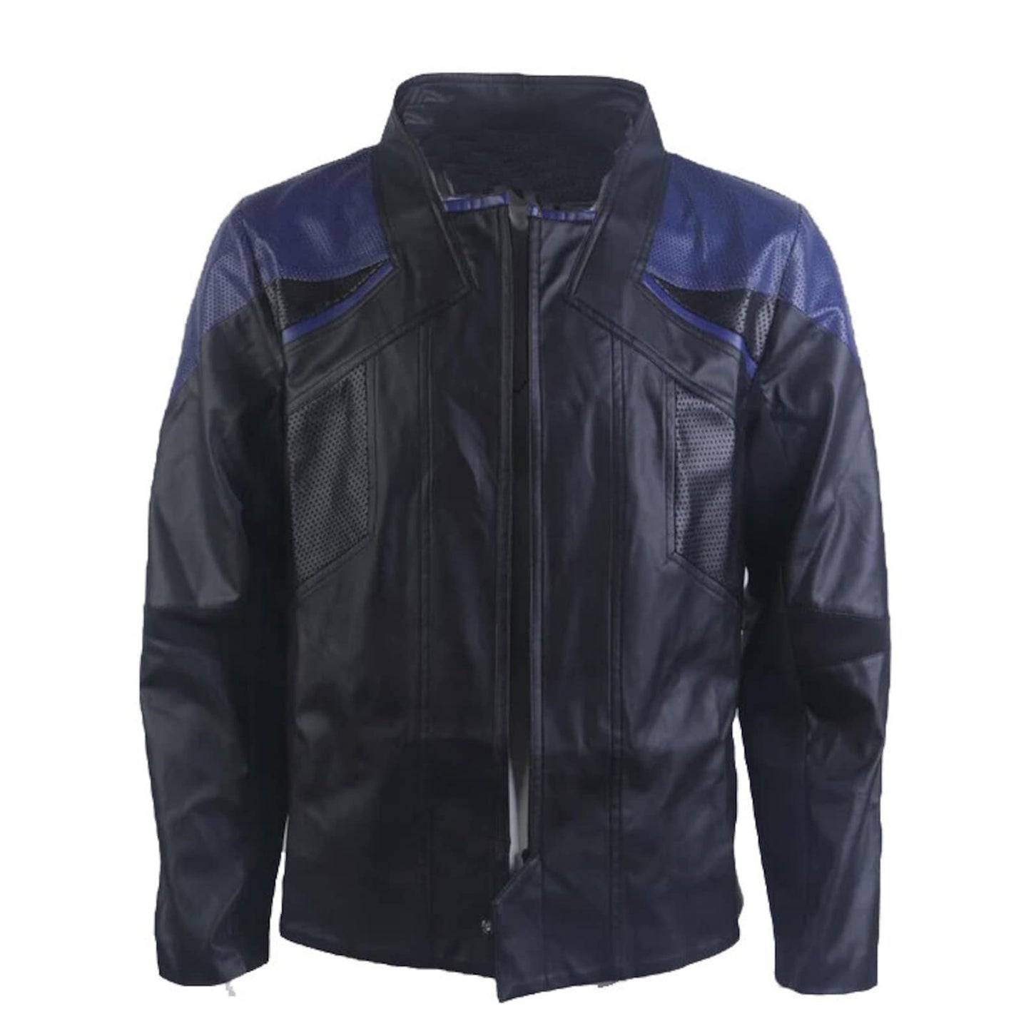 Perforated Genuine Leather Jacket