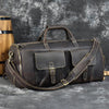 Full Grain Leather Garment Duffle Bag with shoe Compartment