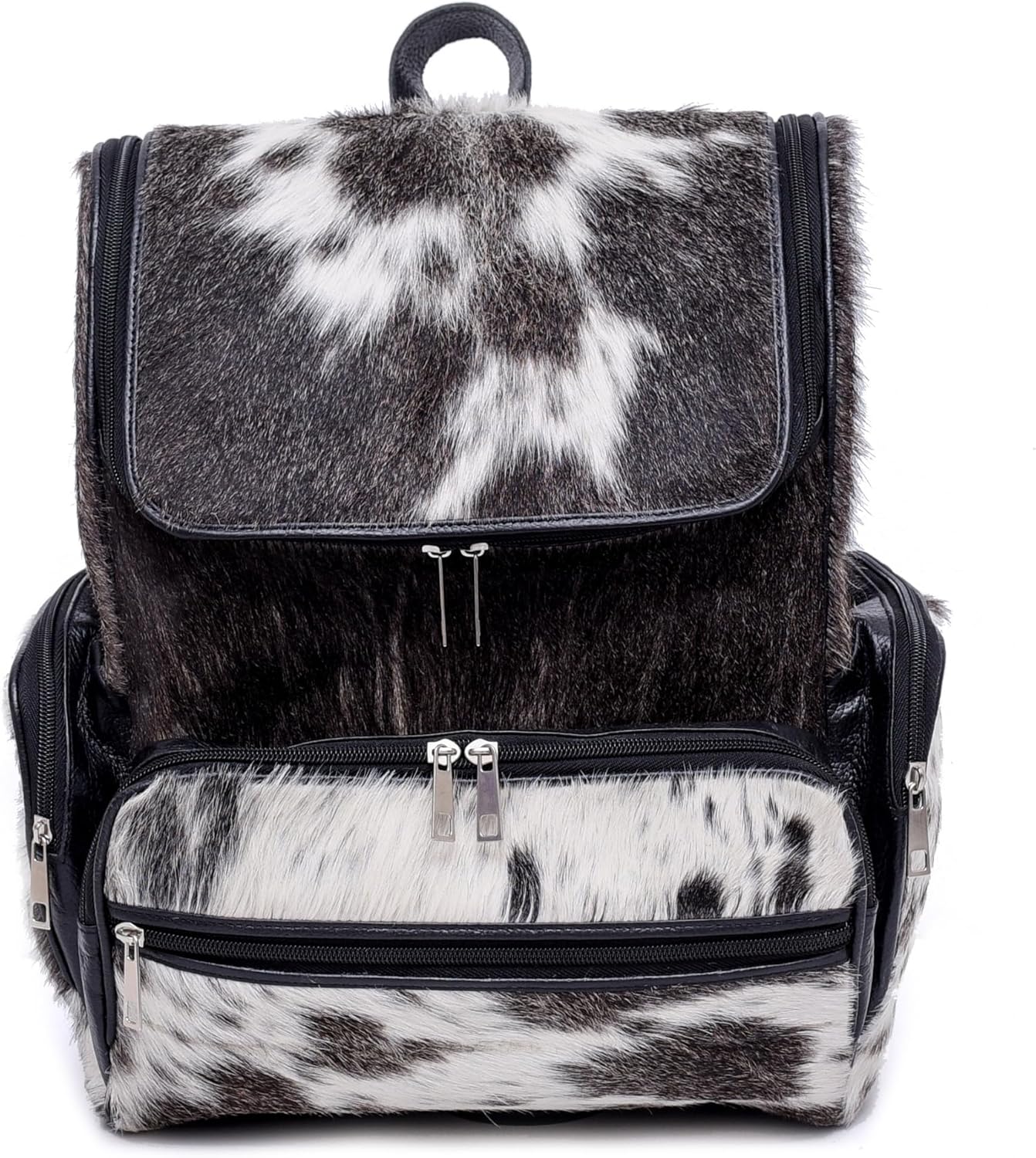 Cowhide Backpack Rucksack Purse with Laptop Compartment
