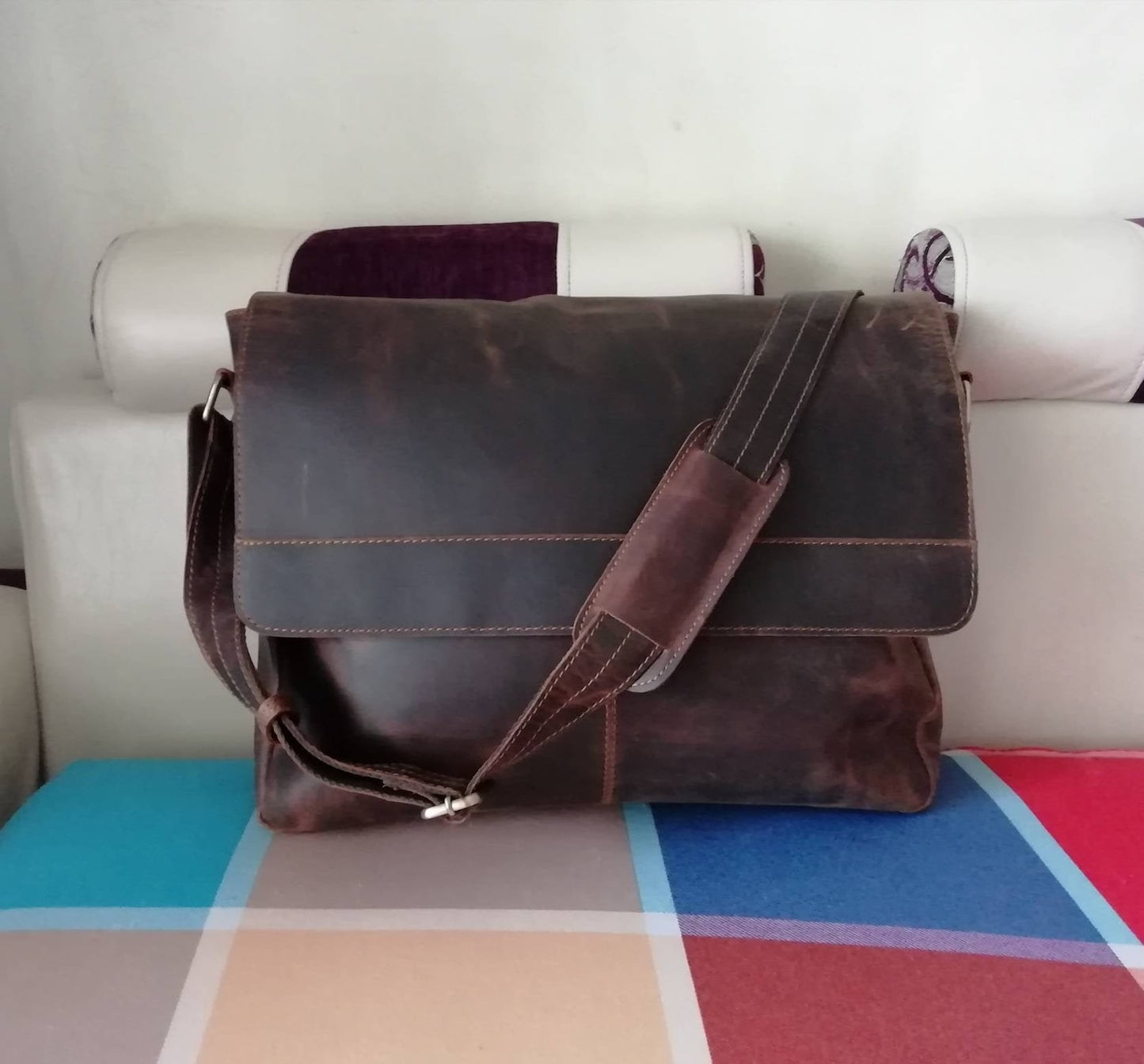 Handmade Leather Messenger Office Bag