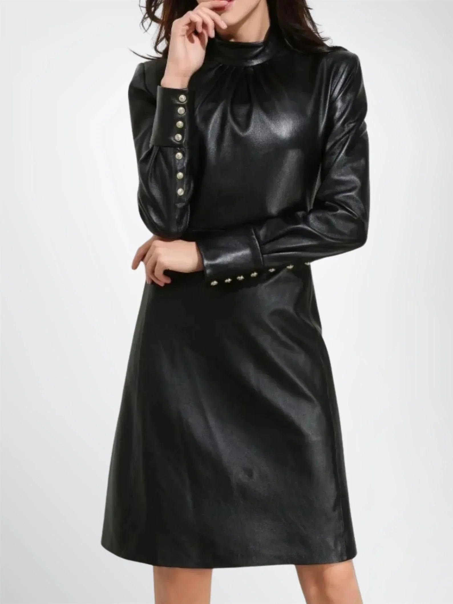 Genuine Leather Women Long Dress Above Knee Boho Living Room Genuine Leather Women Long Dress Above Knee Boho Living Room