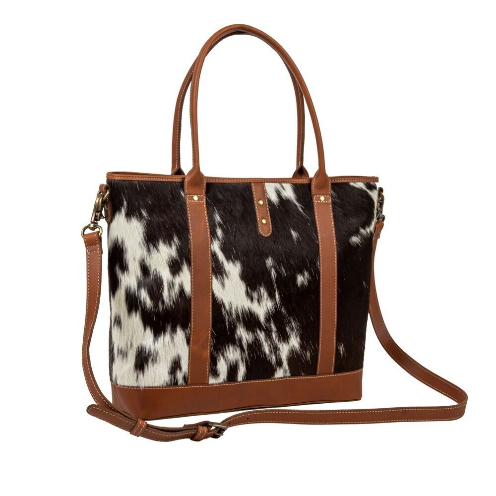 Hair On Cowhide Leather Tote Bag