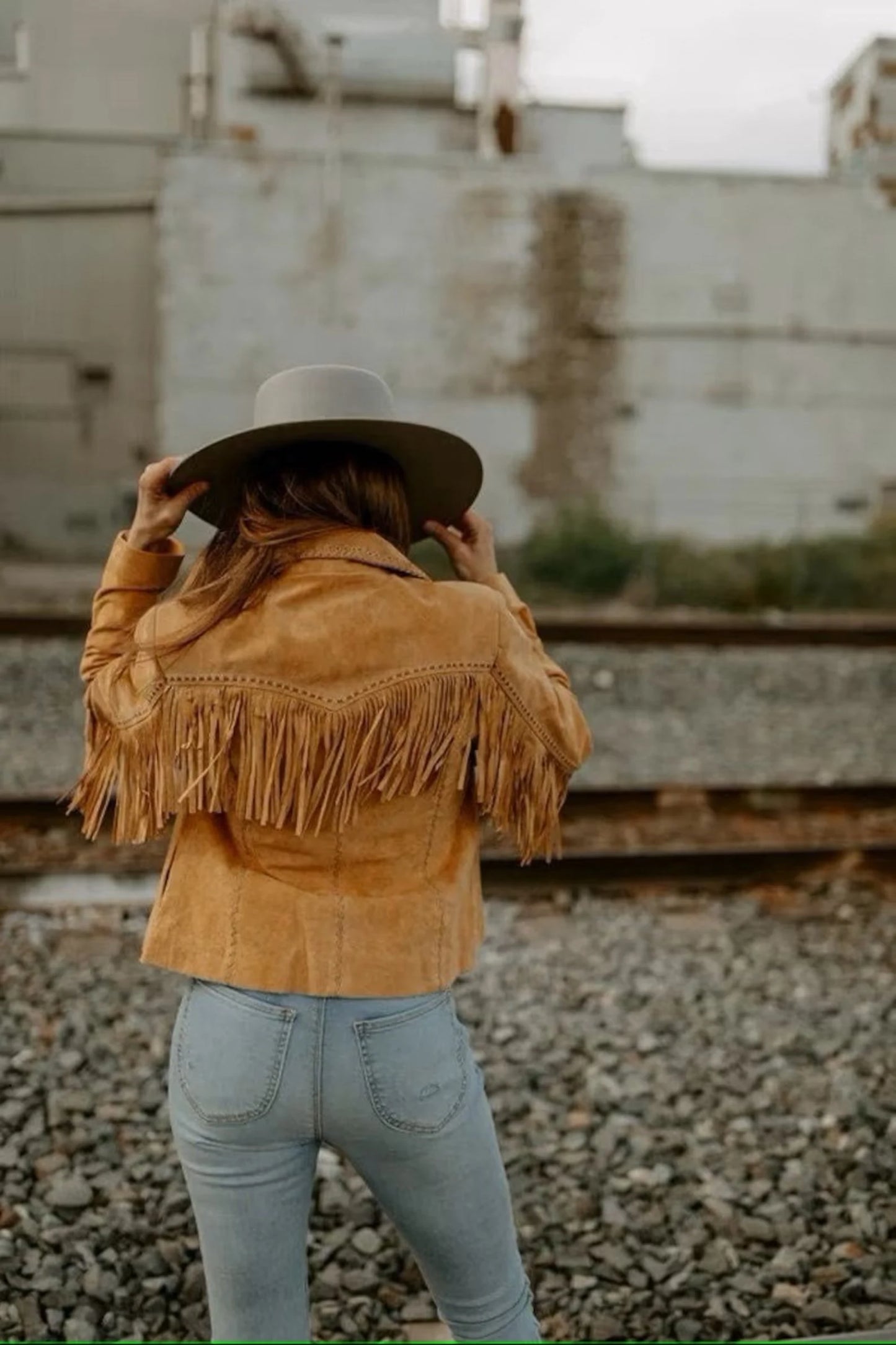 Women's Fringe Suede Leather Jacket