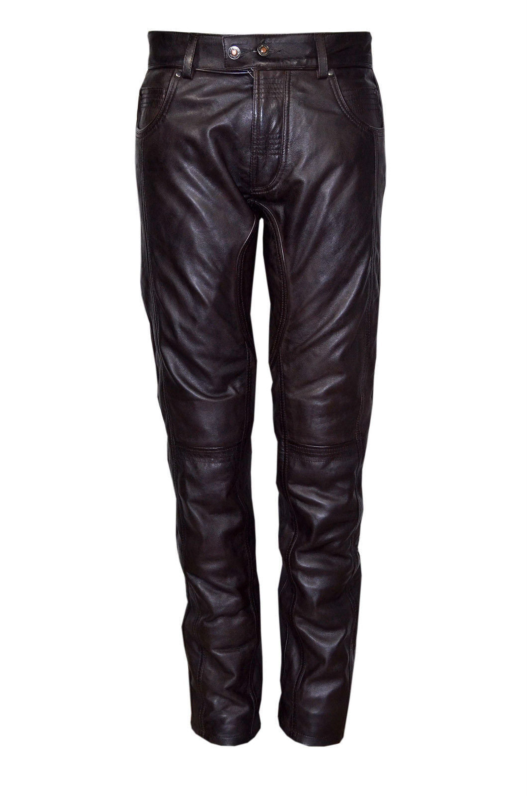 Leather Motorcycle Pants Slim Fit