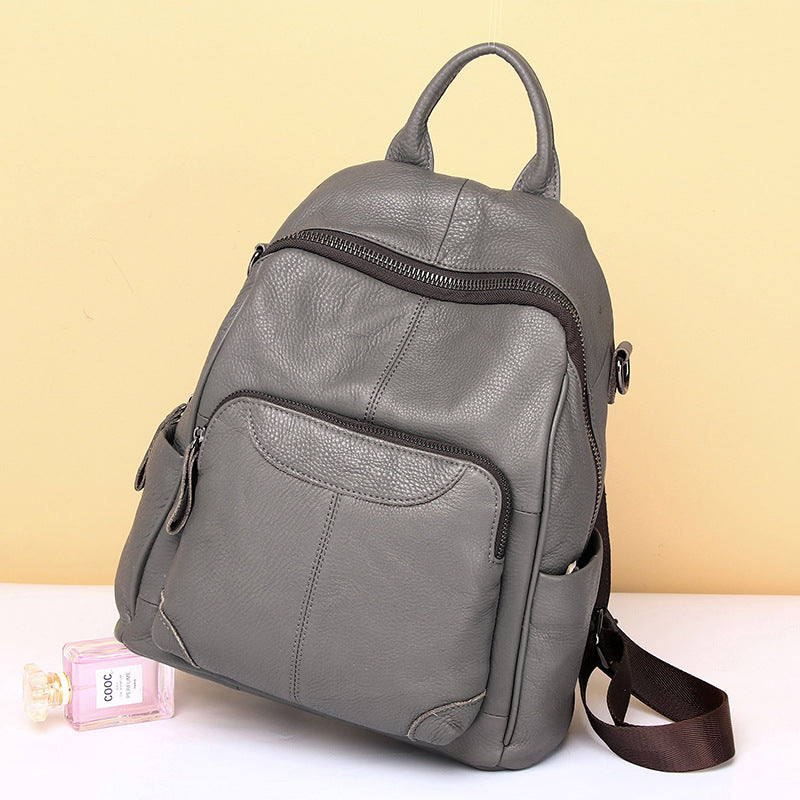 Leather Women Backpack Travel Daypack