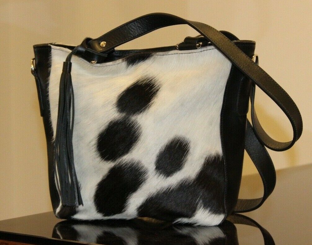 Real Cowhide Crossbody Bag Messenger Purse