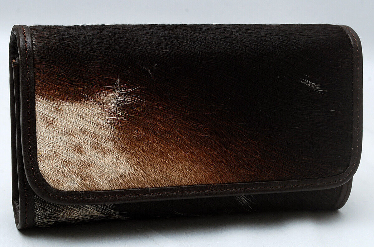 Dark Cowhide Mini Clutch Purse