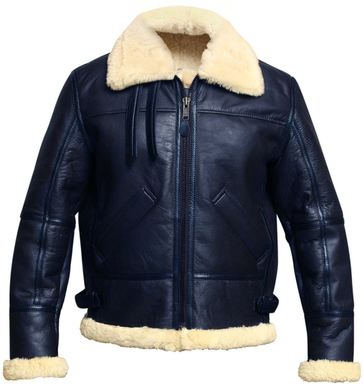 Handmade Leather Mens Aviator Jacket