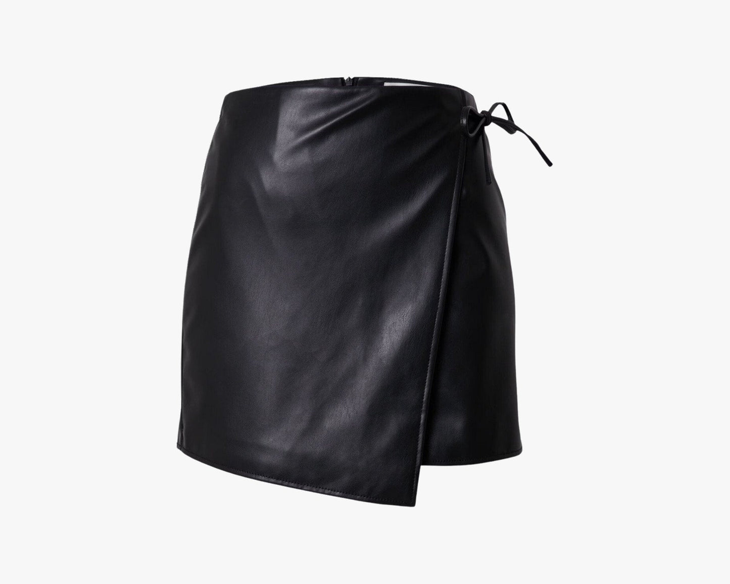 Genuine Short Leather Skirt With String