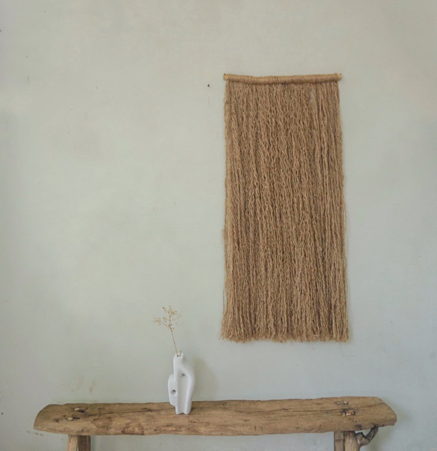 Wabi Sabi Jute Wall HangingHandmade Mediterranean Wall Decor
