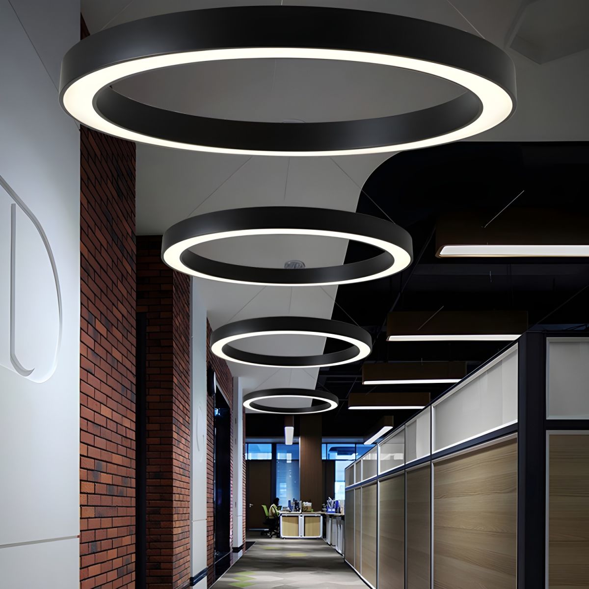 Modern Circular LED Pendant Light Ceiling Chandelier