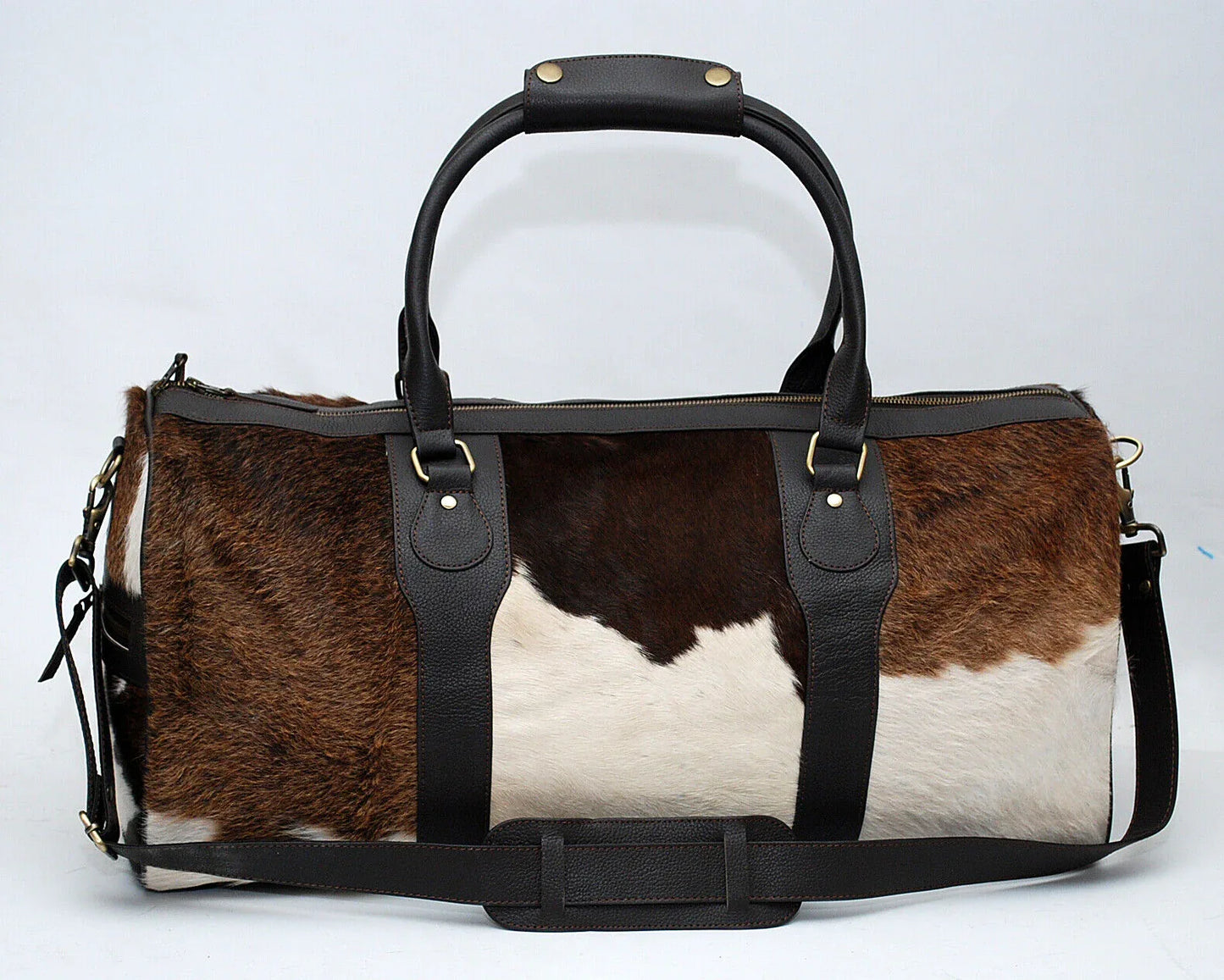 western cow print duffle bag