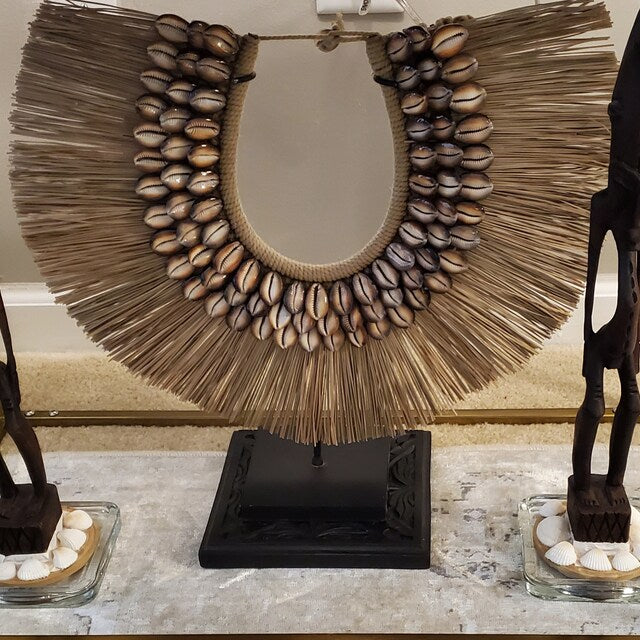 Ethnic Grass Papua Shell Cowrie Necklace