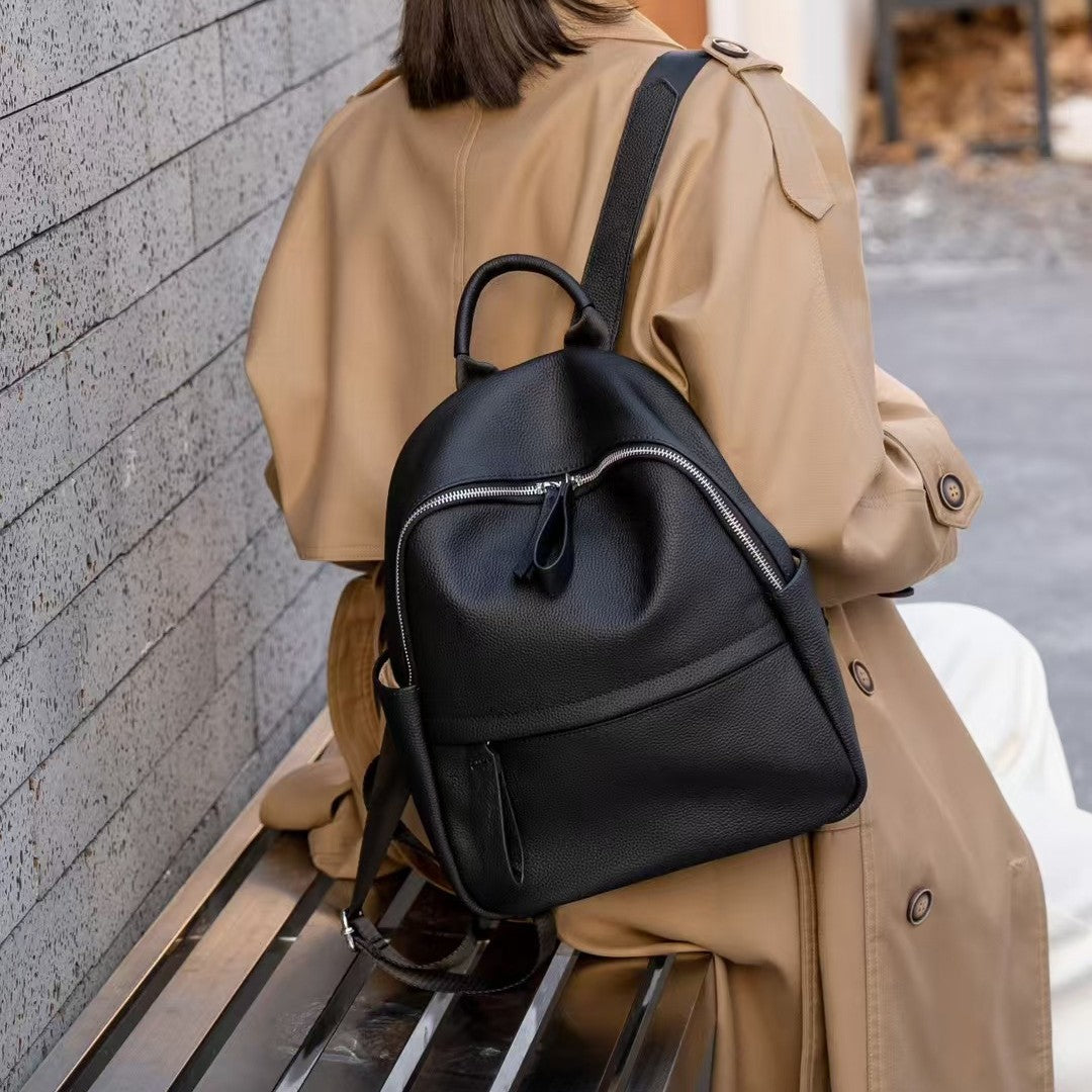 genuine leather mini rucksack womens
