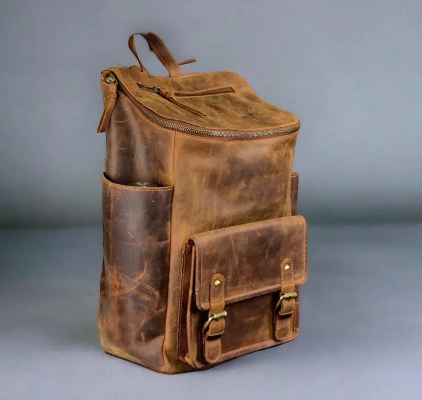 Real Genuine Leather Backpack Women