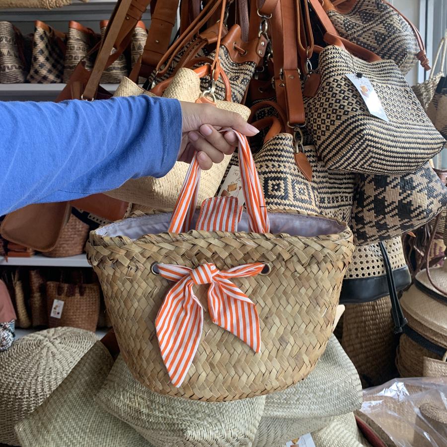 Handwoven Seagrass Rattan Handbag