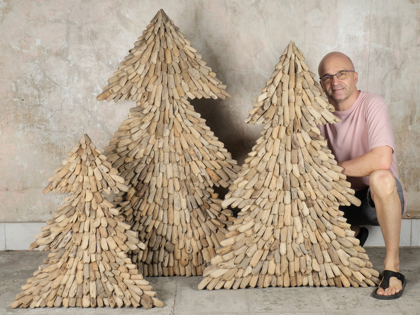 Handcrafted Driftwood Christmas Tree Decor