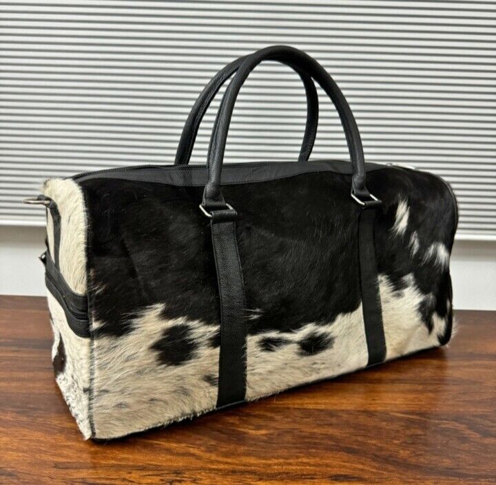 Natural Cow Hide Leather Duffle Bag