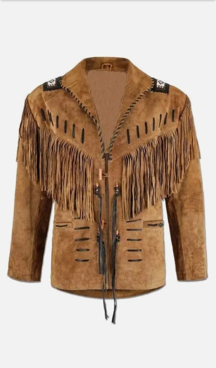 Men's Native American Suede Leather Jacket
