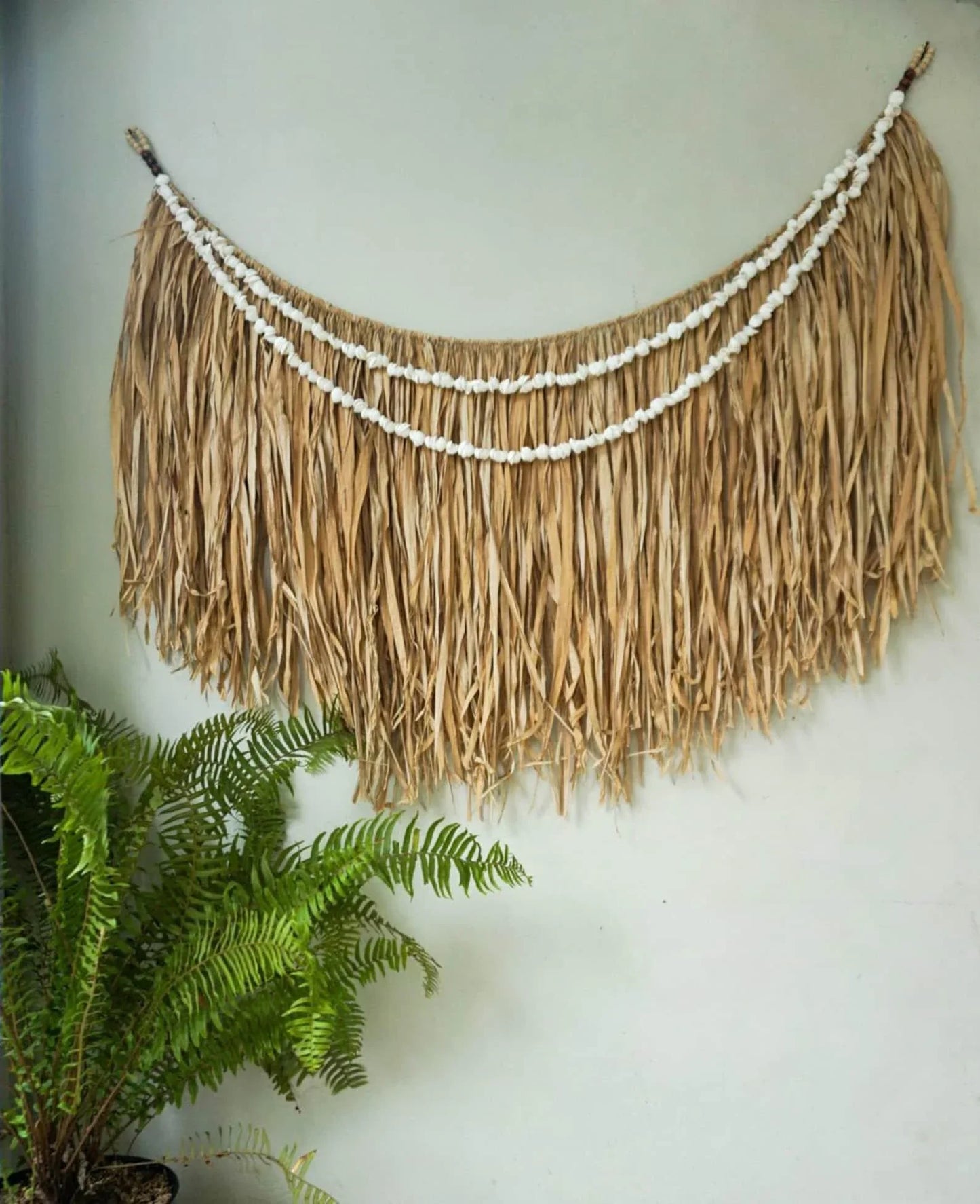 Seagrass raffia wall hanging extra large
