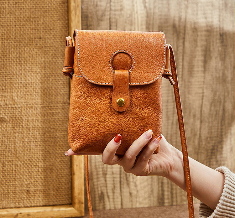 Leather Crossbody Phone Bag with Card Slot