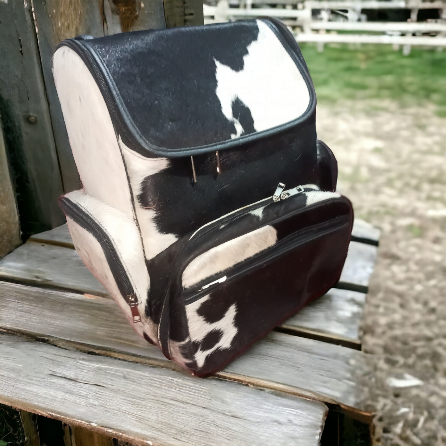 Natural Cowhide Laptop Backpack