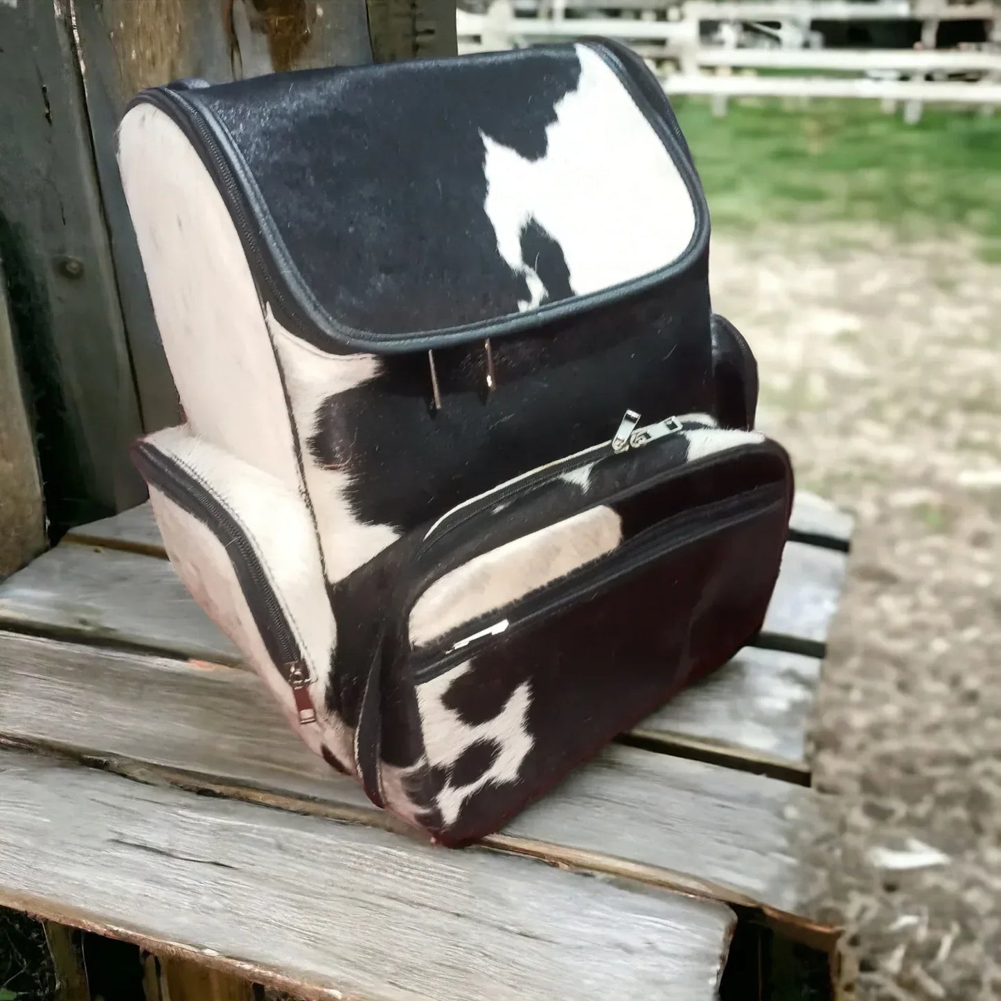 Natural Cowhide Laptop Backpack