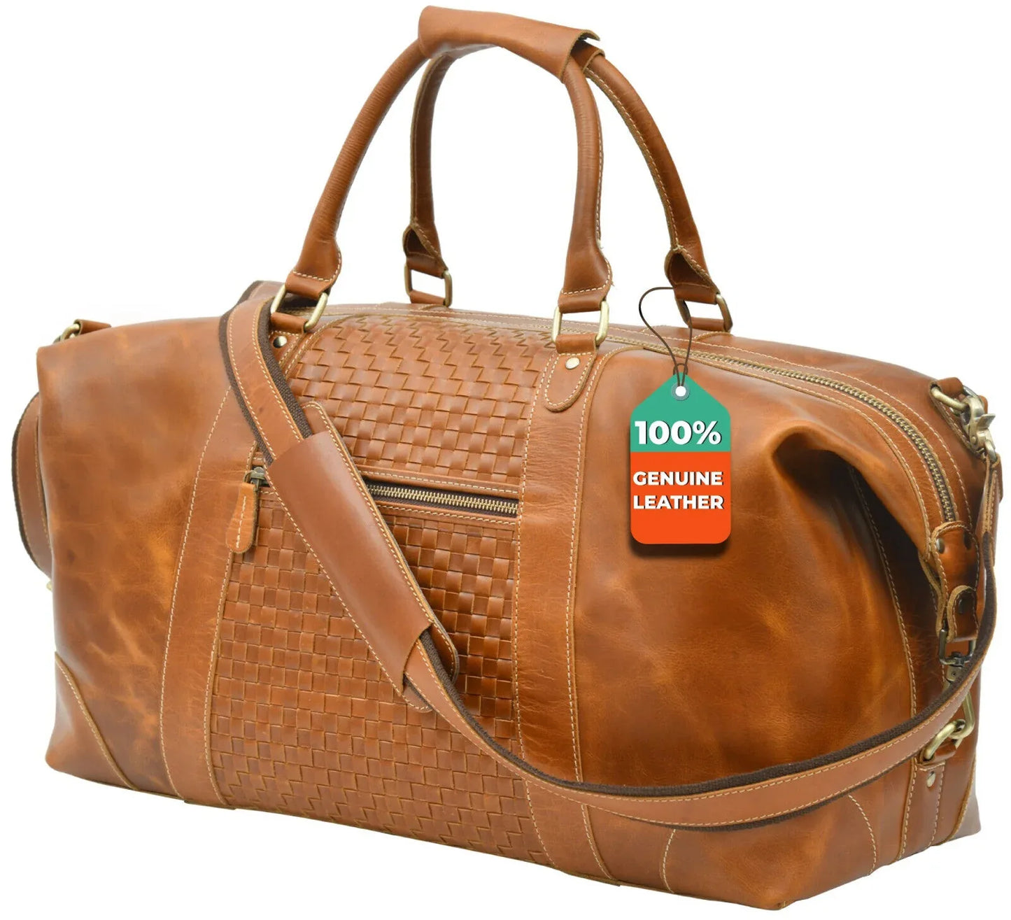 Large Genuine leather duffle bag
