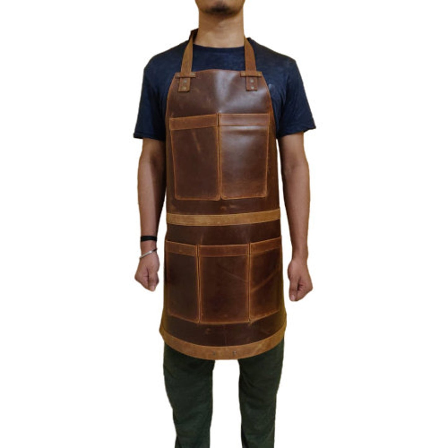 Genuine leather work apron