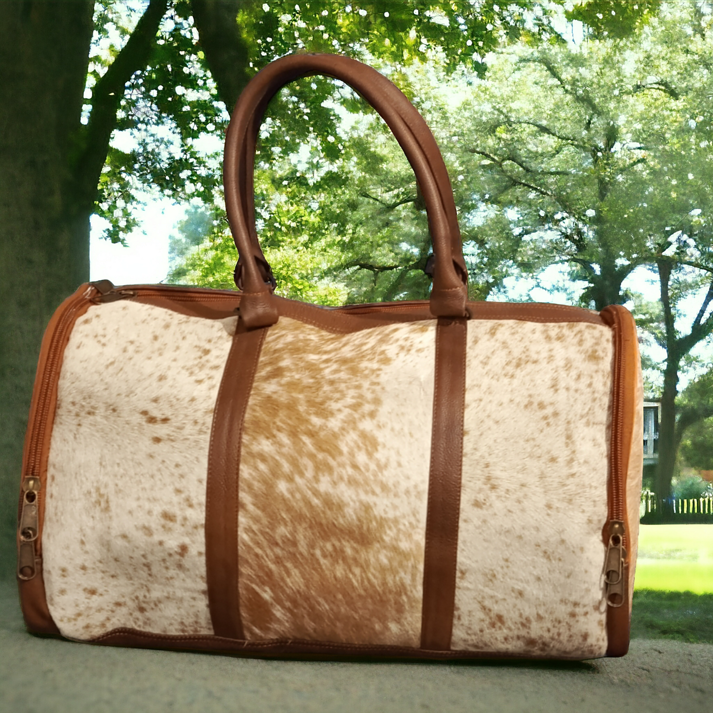 Cowhide Hair-On Duffle Bag Weekender