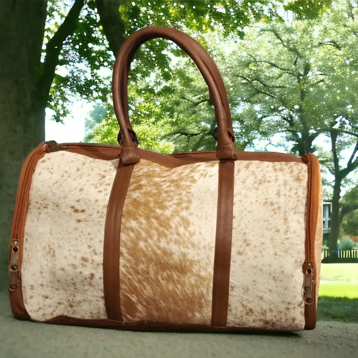 Cowhide Hair-On Duffle Bag Weekender