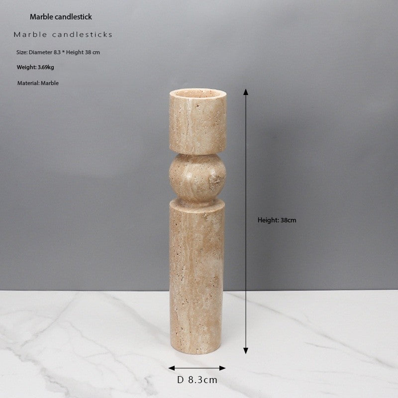 Natural Marble Candlestick Holder Stand