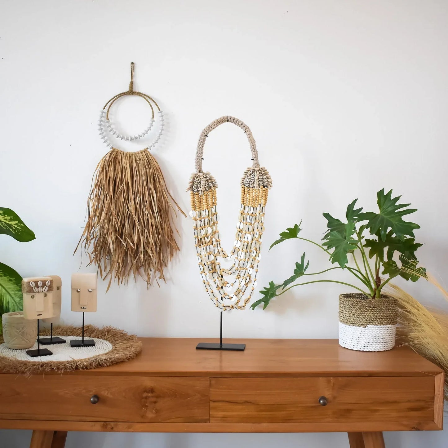 Beads And Shells Eclectic Decorative Necklace