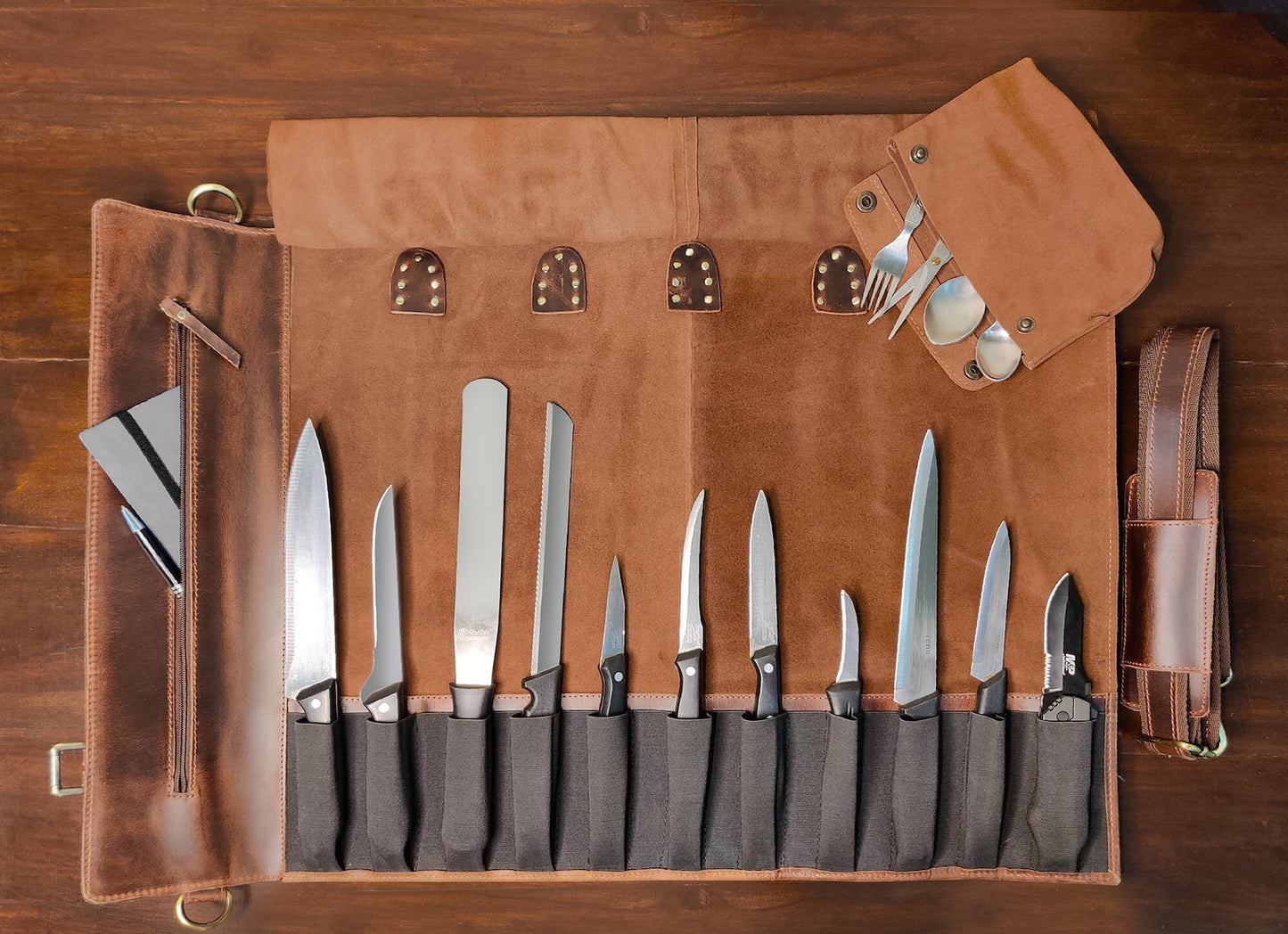 Genuine Leather Chef Knife Case